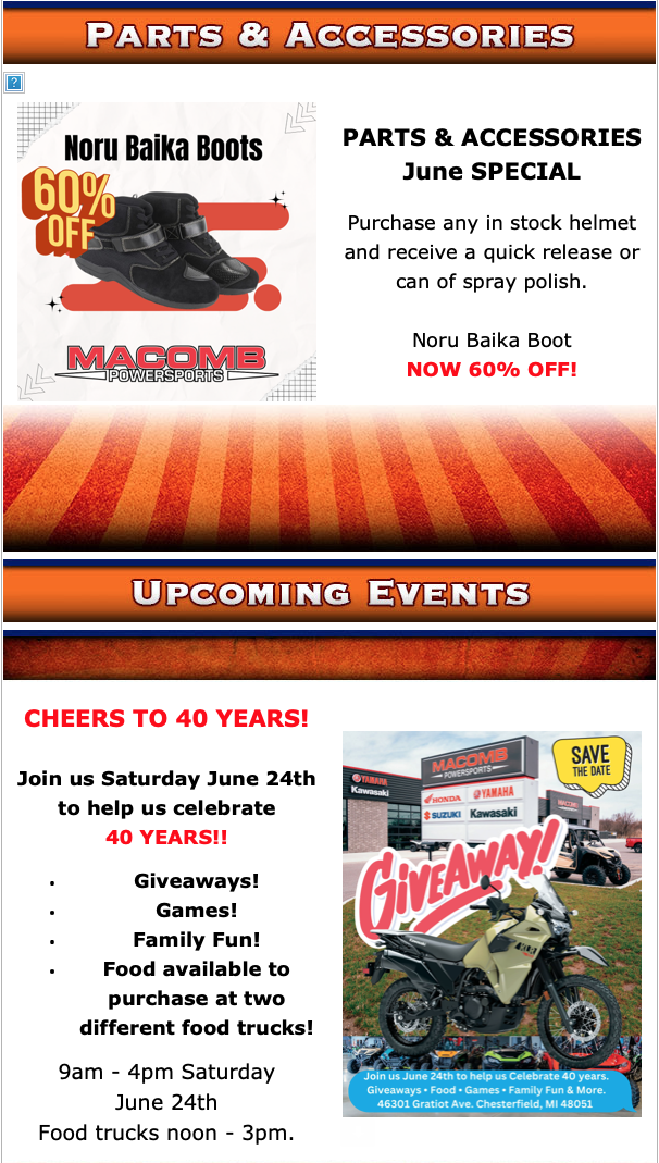 Specials Powersports Chesterfield Michigan